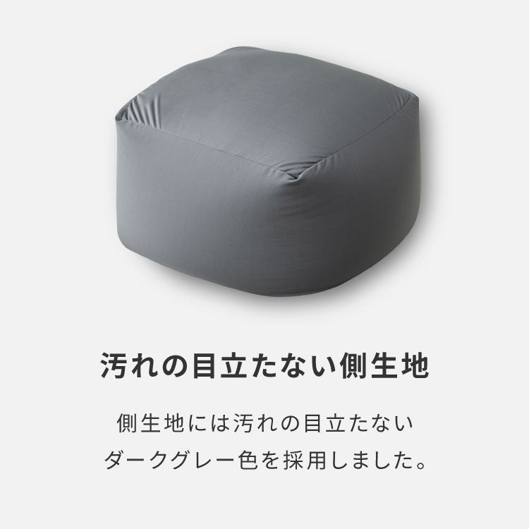 ビーズクッション本体 50×50×35cm ヌードタイプ Sサイズ 極小ビーズ へたりにくい 低VOC 大きい 北欧 マイクロビーズクッション 中身 ソファ フロアソファ