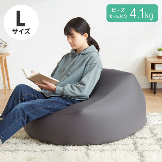 ビーズクッション本体 65×65×43cm ヌードタイプ Lサイズ 極小ビーズ へたりにくい 低VOC 大きい 北欧 マイクロビーズクッション 中身 ソファ フロアソファ