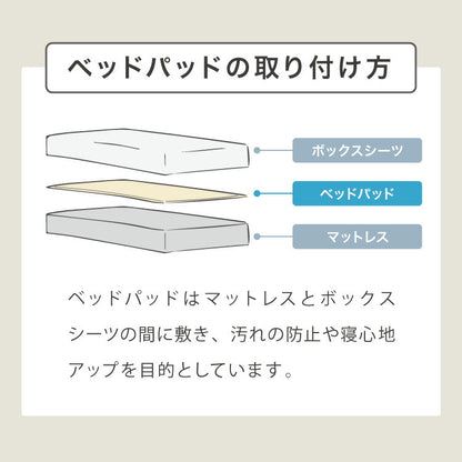 ベッドパッド 洗える シングル ダブルニット ヨーロッパスタイル ふっくら 敷きパッド ベッドマット エコテックス認証製品 敷き布団 ウレタン入り ボリューム ホテル