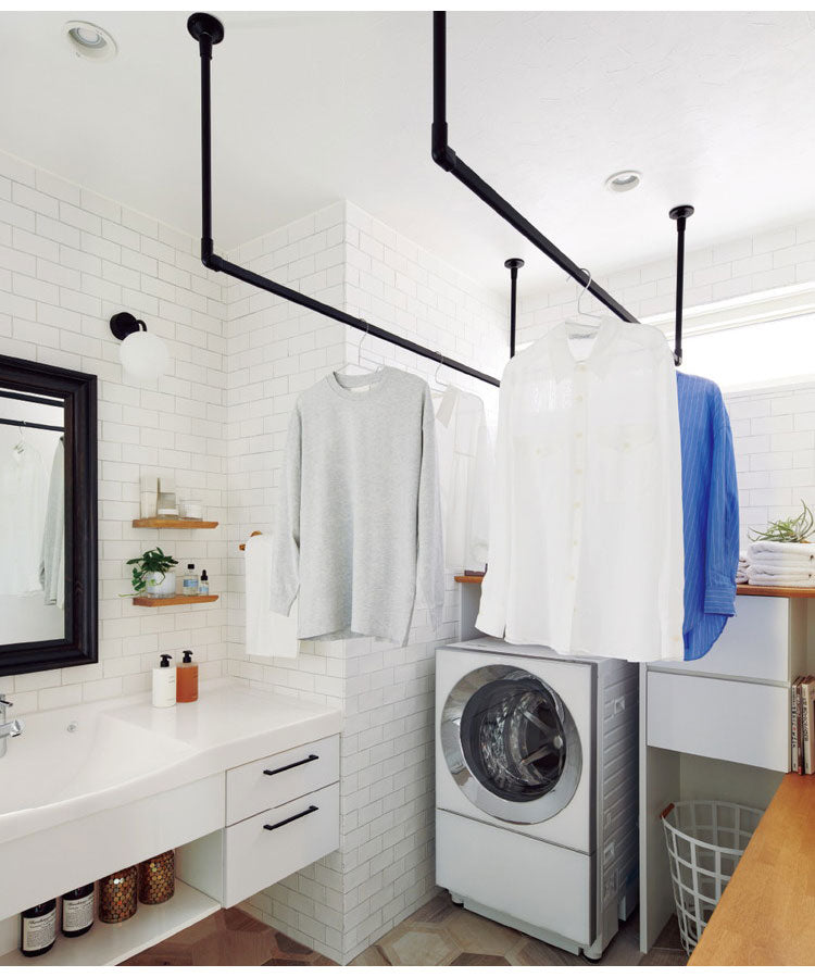 ハンギングバー 天井付Cタイプセット 178×60cm TOSO 日本製 ハンガーパイプ トーソー ディスプレイ 収納 ランドリー アルミ 取り付け diy 洋服 収納 ハンガーラック 物干し(代引不可)