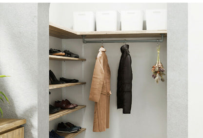 ハンギングバーH-3 天井付Cタイプセット 178×6cm TOSO 日本製 ハンガーパイプ トーソー 収納 ウォークインクローゼット ファミクロ アルミ 取り付け diy 洋服収納 ハンガーラック 物干し(代引不可)