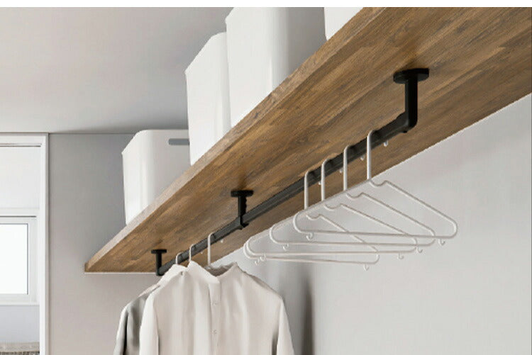 ハンギングバーH-3 天井付Cタイプセット 178×6cm TOSO 日本製 ハンガーパイプ トーソー 収納 ウォークインクローゼット ファミクロ アルミ 取り付け diy 洋服収納 ハンガーラック 物干し(代引不可)