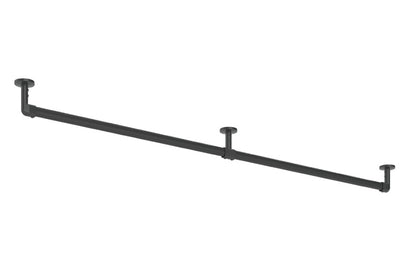 ハンギングバーH-3 天井付Cタイプセット 178×6cm TOSO 日本製 ハンガーパイプ トーソー 収納 ウォークインクローゼット ファミクロ アルミ 取り付け diy 洋服収納 ハンガーラック 物干し(代引不可)