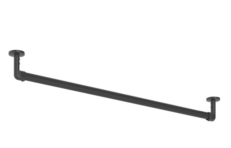 ハンギングバーH-3 天井付Cタイプセット 90×6cm TOSO 日本製 ハンガーパイプ トーソー 収納 ウォークインクローゼット ファミクロ アルミ 取り付け diy 洋服収納 ハンガーラック 物干し(代引不可)