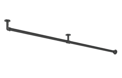 ハンギングバーH-3 天井付Lタイプセット 178×6cm TOSO 日本製 ハンガーパイプ トーソー 収納 ウォークインクローゼット ファミクロ アルミ 取り付け diy 洋服収納 ハンガーラック 物干し(代引不可)