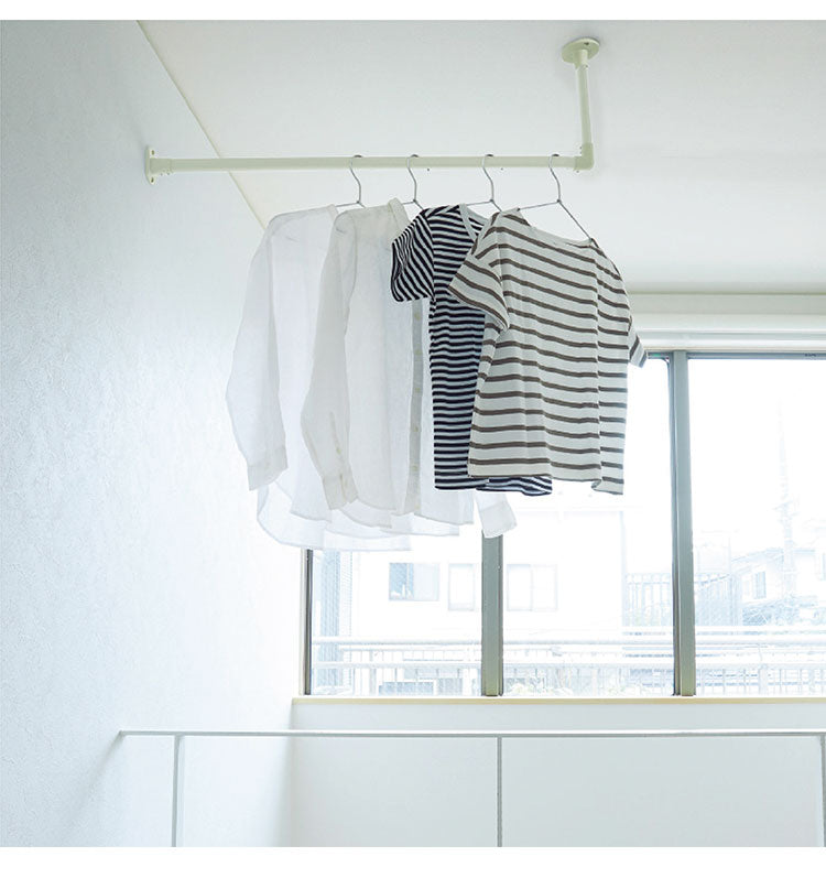 ハンギングバー H-1 天井付けLタイプセット 140cm×15cm ハンガーパイプ ハンガーラック アイアン ハンガーバー ウォールハンガー おしゃれ ハンガー インテリア(代引不可)