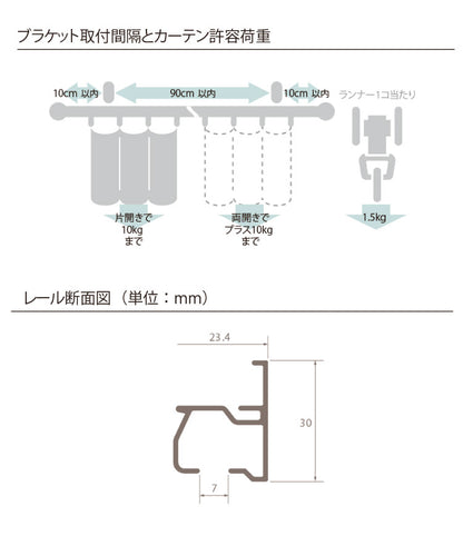 カーテンレール シングル 2m TOSO 正面付け トーソー レガートスクエア Bキャップ ブラケット付き 部品付き 木目調 おしゃれ 北欧 モダン レール ナチュラル 装飾カーテンレール 新生活(代引不可)