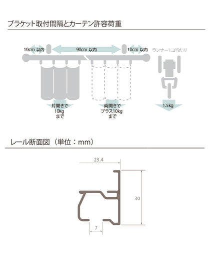 カーテンレール シングル 2m TOSO 正面付け トーソー レガートスクエア Mキャップ ブラケット付き 部品付き 木目調 おしゃれ 北欧 モダン レール ナチュラル 装飾カーテンレール 新生活(代引不可)