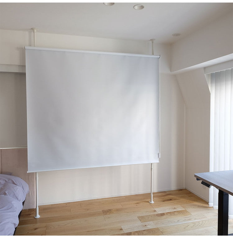 遮光ロールスクリーン 1級遮光 間仕切り 突っ張り棒 ブラインド パーテーション 映写スクリーン ホームシアター おしゃれ リビング 寝室 賃貸 新生活 一人暮らし TOSO トーソー Naivis ナイビス(代引不可)