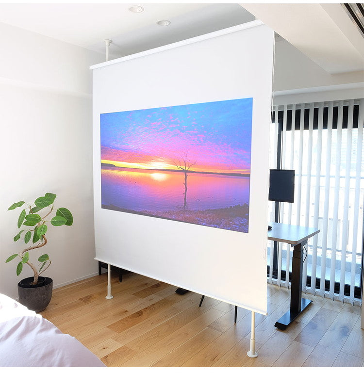 遮光ロールスクリーン 1級遮光 間仕切り 突っ張り棒 ブラインド パーテーション 映写スクリーン ホームシアター おしゃれ リビング 寝室 賃貸 新生活 一人暮らし TOSO トーソー Naivis ナイビス(代引不可)