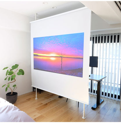 遮光ロールスクリーン 1級遮光 間仕切り 突っ張り棒 ブラインド パーテーション 映写スクリーン ホームシアター おしゃれ リビング 寝室 賃貸 新生活 一人暮らし TOSO トーソー Naivis ナイビス(代引不可)