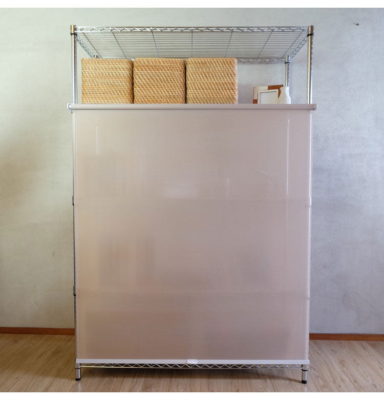 TOSO トーソー スチールラック用ロールスクリーン 60×180cm カーテンレール用ブラケット付き コードレスタイプ 目隠し 収納目隠し 目隠しカーテン 取り付け簡単(代引不可)