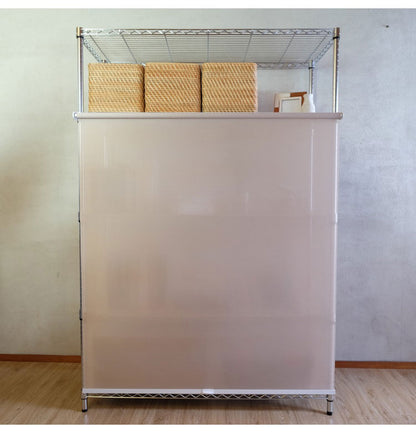 TOSO トーソー スチールラック用ロールスクリーン 60×180cm カーテンレール用ブラケット付き コードレスタイプ 目隠し 収納目隠し 目隠しカーテン 取り付け簡単(代引不可)