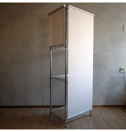 TOSO トーソー スチールラック用ロールスクリーン 90×180cm カーテンレール用ブラケット付き コードレスタイプ 目隠し 収納目隠し 目隠しカーテン 取り付け簡単(代引不可)