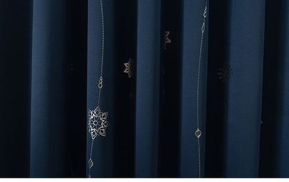 1級遮光 カーテン 4枚セット 幅100 丈135 178 200 ネイビー UVカット 紫外線 昼見えにくい ミラーレース 断熱 保温 省エネ エコ 節電 カーテン おしゃれ 北欧 かわいい(代引不可)