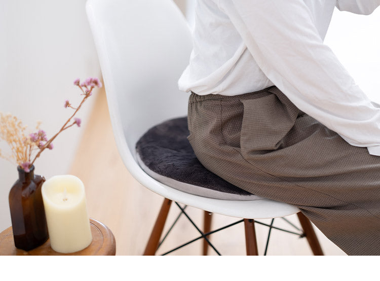 シートクッション 直径40cm 円形 無地 もこもこ 吸湿 発熱 ラウンド あったか かわいい 北欧 おしゃれ インテリア リビング ダイニング クッション シンプル 秋冬 四角 プレゼント ギフト 丸型(代引不可)