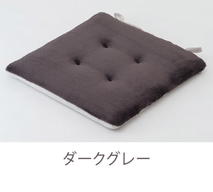 シートクッション 43×43cm 無地 正方形 スクエア もこもこ 吸湿 発熱 あったか かわいい 北欧 おしゃれ インテリア リビング ダイニング クッション シンプル 秋冬 四角 プレゼント ギフト(代引不可)