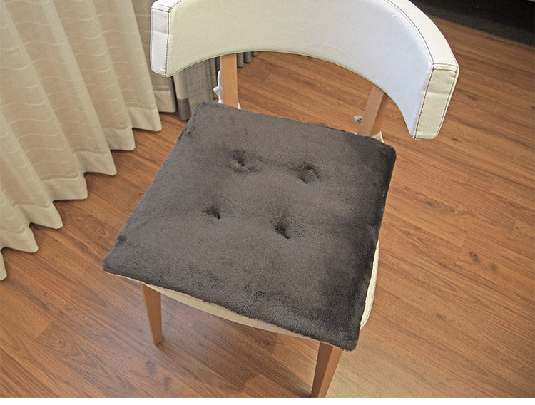 シートクッション 43×43cm 無地 正方形 スクエア もこもこ 吸湿 発熱 あったか かわいい 北欧 おしゃれ インテリア リビング ダイニング クッション シンプル 秋冬 四角 プレゼント ギフト(代引不可)