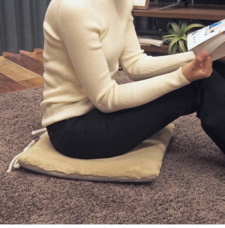 シートクッション 43×43cm 無地 正方形 スクエア もこもこ 吸湿 発熱 あったか かわいい 北欧 おしゃれ インテリア リビング ダイニング クッション シンプル 秋冬 四角 プレゼント ギフト(代引不可)