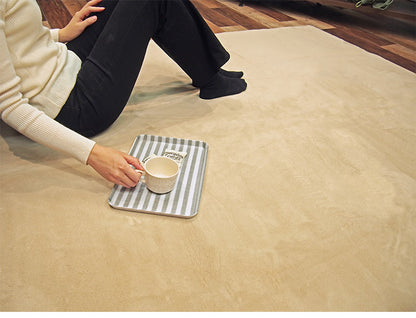 ラグ 185×185cm もこもこ 長方形 あったか 吸湿 滑り止め 発熱 無地 節電 省エネ エコ シンプル ふわふわ かわいい おしゃれ 北欧 インテリア リビング ダイニング 居間 マット カーペット(代引不可)