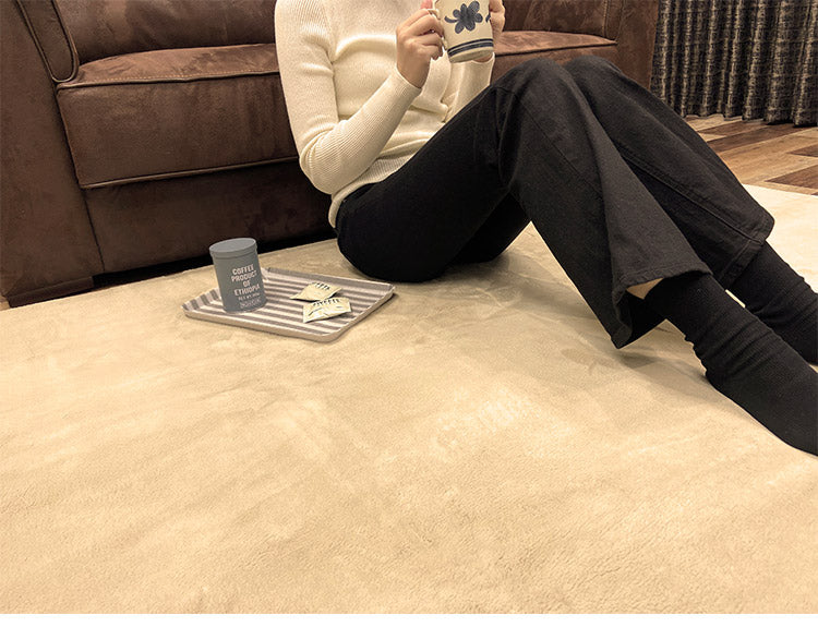 ラグ 190×240cm もこもこ 長方形 あったか 吸湿 滑り止め 発熱 無地 節電 省エネ エコ シンプル ふわふわ かわいい おしゃれ 北欧 インテリア リビング ダイニング 居間 マット カーペット(代引不可)