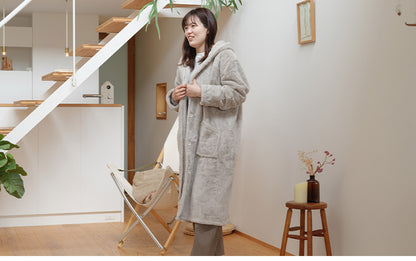 着る毛布 着丈115cm フード付き ルームウェア 吸湿 発熱 もこもこ あったか 無地 節電 省エネ 秋冬 エコ 部屋着 シンプル 毛布 おしゃれ かわいい 北欧 インテリア シンプル(代引不可)