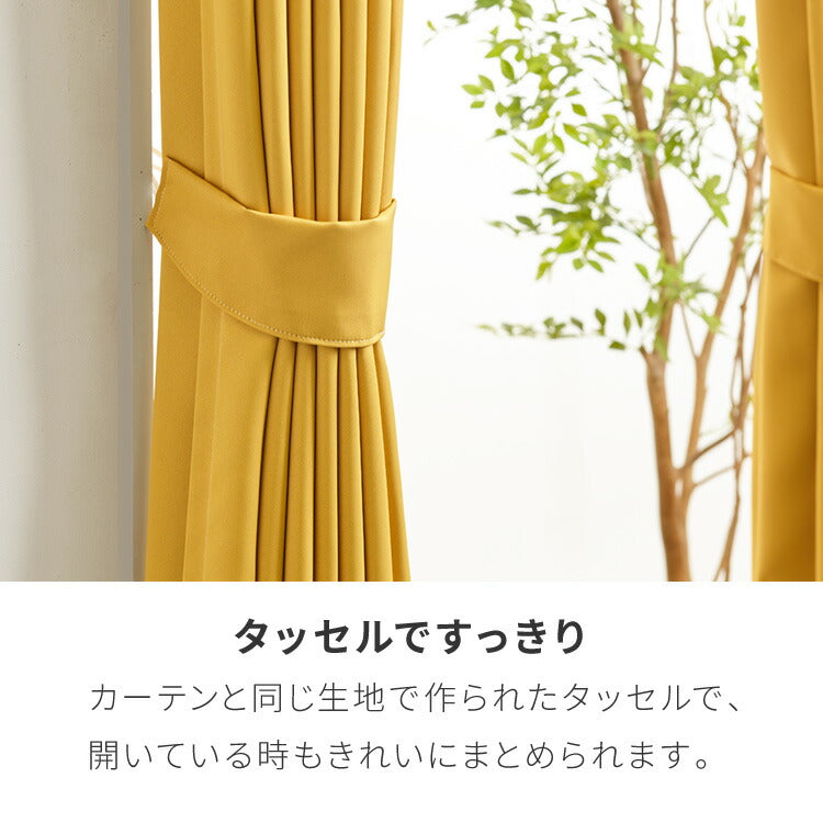 日本製 1級遮光カーテン 防炎 2枚組 遮光 1級 洗える タッセル付き ウォッシャブル 遮熱 保温 省エネ 節電 ドレープカーテン カーテン 新生活 一人暮らし(代引不可)