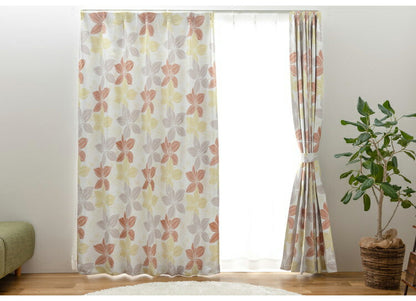 遮光カーテン 2枚セット カーテン 遮光2級 遮光カーテン 2級遮光カーテン 形状記憶加工 プリーツ フェミニン ドレープカーテン おしゃれ 花柄 ブルーメン(代引不可)