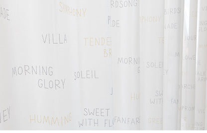 アルファベット レースカーテン 2枚組 幅100 丈133 176 198 昼見えにくい UVカット 紫外線対策 ミラーレース 遮熱 保温 省エネ エコ 子供 子供部屋 ウォッシャブル 子ども 洗濯可能(代引不可)