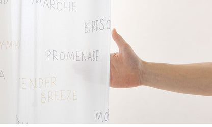 アルファベット レースカーテン 2枚組 幅100 丈133 176 198 昼見えにくい UVカット 紫外線対策 ミラーレース 遮熱 保温 省エネ エコ 子供 子供部屋 ウォッシャブル 子ども 洗濯可能(代引不可)