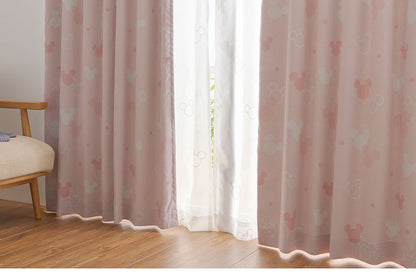 ディズニー カーテン 2枚組 幅100cm 丈110cm 遮光カーテン 洗える タッセル付き アジャスターフック付き おしゃれ 寝室 リビング 子供部屋 かわいい 【Disney】(代引不可)