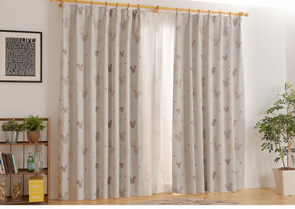 ディズニー カーテン 2枚組 幅100cm 丈135cm 遮光カーテン 洗える タッセル付き アジャスターフック付き おしゃれ 寝室 リビング 子供部屋 かわいい 【Disney】(代引不可)