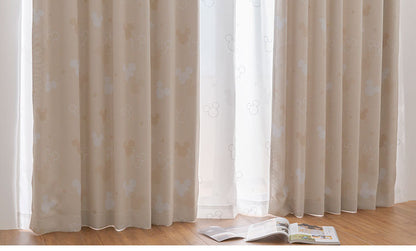 ディズニー カーテン 2枚組 幅100cm 丈135cm 遮光カーテン 洗える タッセル付き アジャスターフック付き おしゃれ 寝室 リビング 子供部屋 かわいい 【Disney】(代引不可)