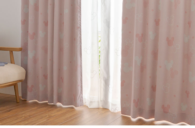 ディズニー カーテン 2枚組 幅100cm 丈178cm 遮光カーテン 洗える タッセル付き アジャスターフック付き おしゃれ 寝室 リビング 子供部屋 かわいい 【Disney】(代引不可)