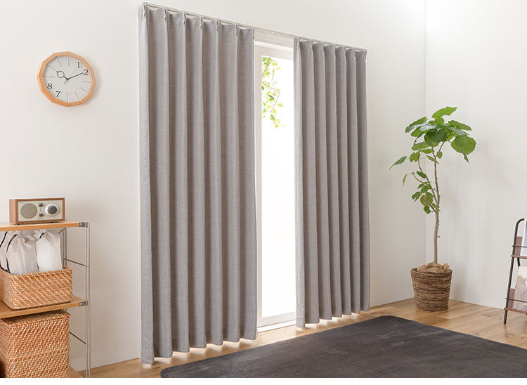 2級遮光 カーテン 2枚組 幅100 丈135 178 200 省エネ 遮熱 断熱 保温 節電 全6色 多色 無地 シンプル 遮光 ベージュ カーテン ドレープカーテン タッセル付き ウォッシャブル(代引不可)