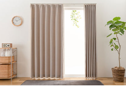 2級遮光 カーテン 2枚組 幅100 丈135 178 200 省エネ 遮熱 断熱 保温 節電 全6色 多色 無地 シンプル 遮光 ベージュ カーテン ドレープカーテン タッセル付き ウォッシャブル(代引不可)