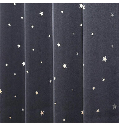 星柄 ドレープカーテン 2級遮光 幅100cm 丈135/178/200cm 2枚組 2枚セット おしゃれ かわいい かっこいい 遮光カーテン ウォッシャブル 洗える カーテン(代引不可)