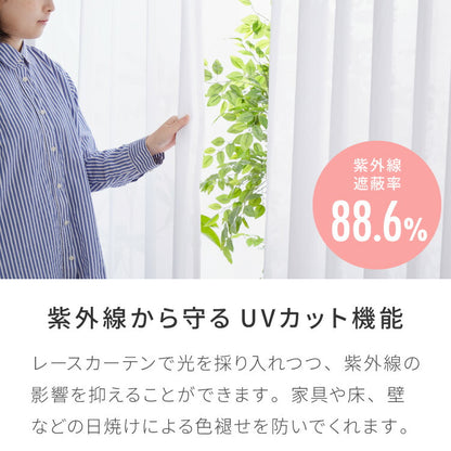日本製 多サイズ 防炎 UVカットレース 断熱 保温 遮熱 多機能 省エネ エコ 節電 遮像レース ミラーレースカーテン おしゃれ 新生活 シンプル(代引不可)