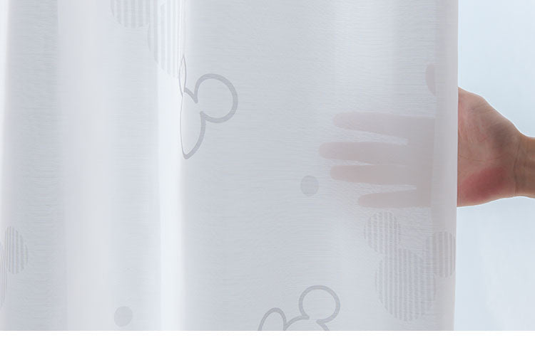 ディズニー UVカット レースカーテン 幅100cm 丈108cm ボイルカーテンカーテン リビング 寝室 子供部屋 カーテン レース おしゃれ かわいい デザイン 【Disney】(代引不可)