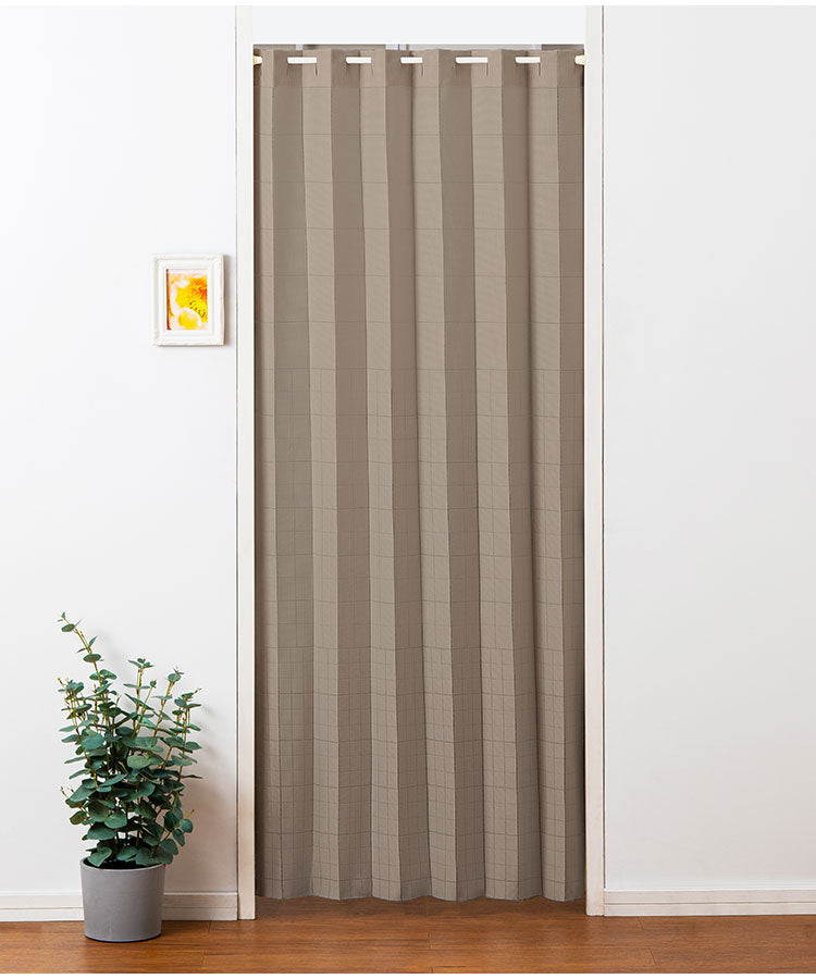 間仕切りカーテン 防炎 日本製 100×180cm 遮熱 保温 フリーカット 省エネ 洗える 手洗い 取付簡単 アコーディオン ファイアディフェンス 断熱保温 カーテン 目隠し ベージュ ブラウン 突っ張り棒(代引不可)