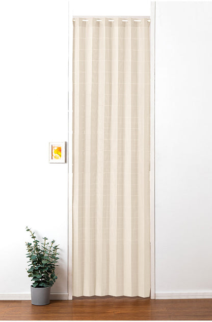 間仕切りカーテン 防炎 日本製 100×250cm 遮熱 保温 フリーカット 省エネ 洗える 手洗い 取付簡単 アコーディオン ファイアディフェンス 断熱保温 カーテン 目隠し ベージュ ブラウン 突っ張り棒(代引不可)