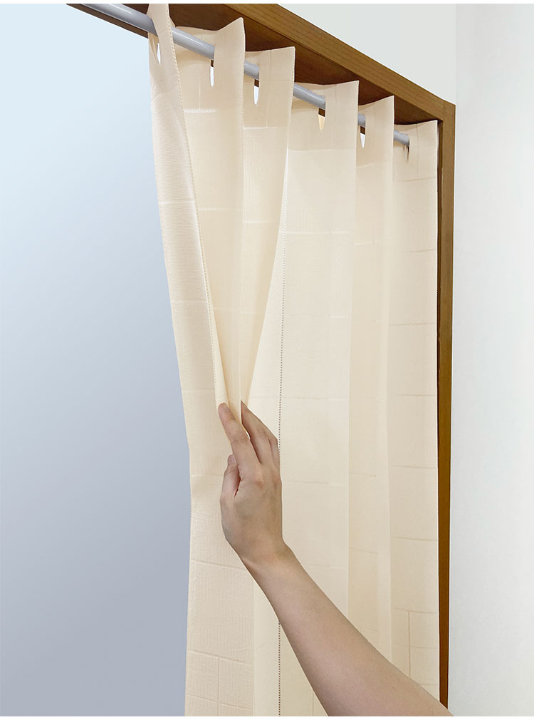 間仕切りカーテン 防炎 日本製 100×250cm 遮熱 保温 フリーカット 省エネ 洗える 手洗い 取付簡単 アコーディオン ファイアディフェンス 断熱保温 カーテン 目隠し ベージュ ブラウン 突っ張り棒(代引不可)