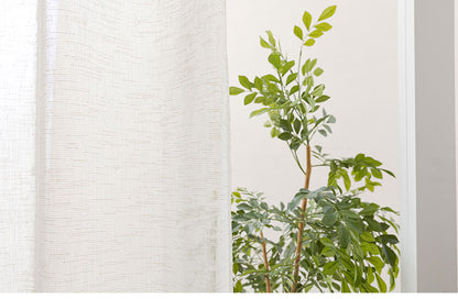 レースカーテン 2枚組 幅100 丈133 176 198 天然素材風 自然風 アイボリー おしゃれ 雰囲気 ウォッシャブル かわいい 一人暮らし 洗濯可能(代引不可)