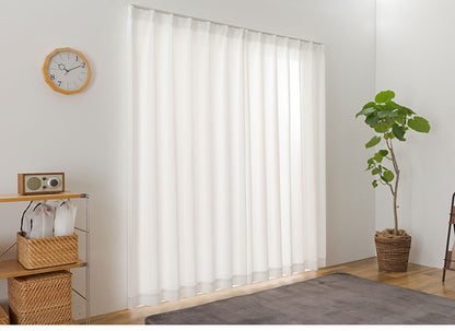 レースカーテン 2枚組 日本製 犬専用消臭 幅100 丈133 176 198 UVカット 昼見えにくい 紫外線 遮熱 保温 省エネ エコ 消臭 ペット 犬 イヌ ミラーレース ウォッシャブル 洗濯可能(代引不可)