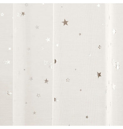 星柄 レースカーテン 幅100cm 丈133/176/198cm 2枚組 2枚セット おしゃれ かわいい かっこいい 遮光カーテン ウォッシャブル 洗える カーテン(代引不可)