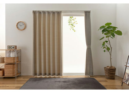 ドレープカーテン 遮光タイプ 3級遮光 遮光カーテン 光を程よく取り入れる 無地 シンプル ストライプ カーテン ドレープカーテン タッセル付き ウォッシャブル(代引不可)