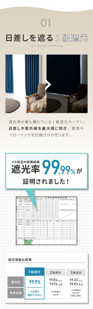 1級遮光カーテン 4枚セット 2枚セット 幅100 幅150 8サイズ カーテン レースカーテン付き 遮光 遮熱 UVカット ミラーレースカーテン 紫外線 保温 節電 省エネ 冷暖房効率 遮像 プライバシー 防犯(代引不可)