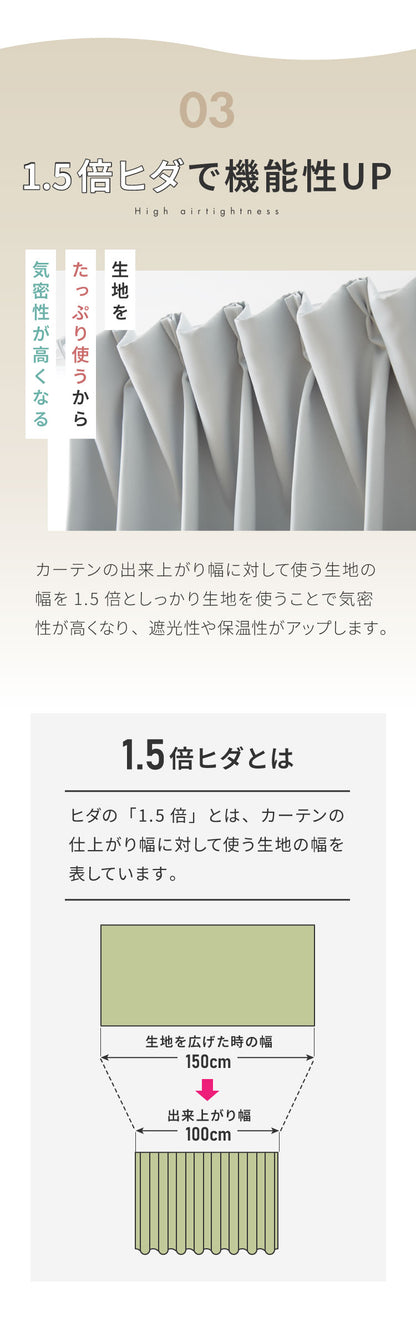 1級遮光カーテン 4枚セット 2枚セット 幅100 幅150 8サイズ 高機能レース カーテン レースカーテン付き 遮光 遮熱 UVカット ミラーレースカーテン 紫外線 保温 節電 省エネ 遮像 プライバシー 防犯(代引不可)