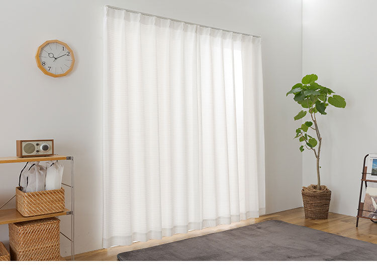 花粉キャッチ レースカーテン 2枚組 UVカット 幅100 丈133 176 198 紫外線 花粉対策 アレルゲン 昼見えにくい ミラーレース 断熱 保温 省エネ エコ 節電 ウォッシャブル 洗濯可能(代引不可)