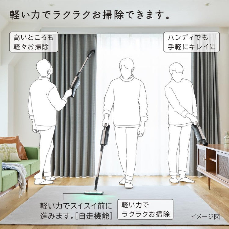 日立 掃除機 かるパックスティック コードレス PKV-BK50P-C HITACHI 自走式 ベージュ クリーナー PKV-BK50P(C)